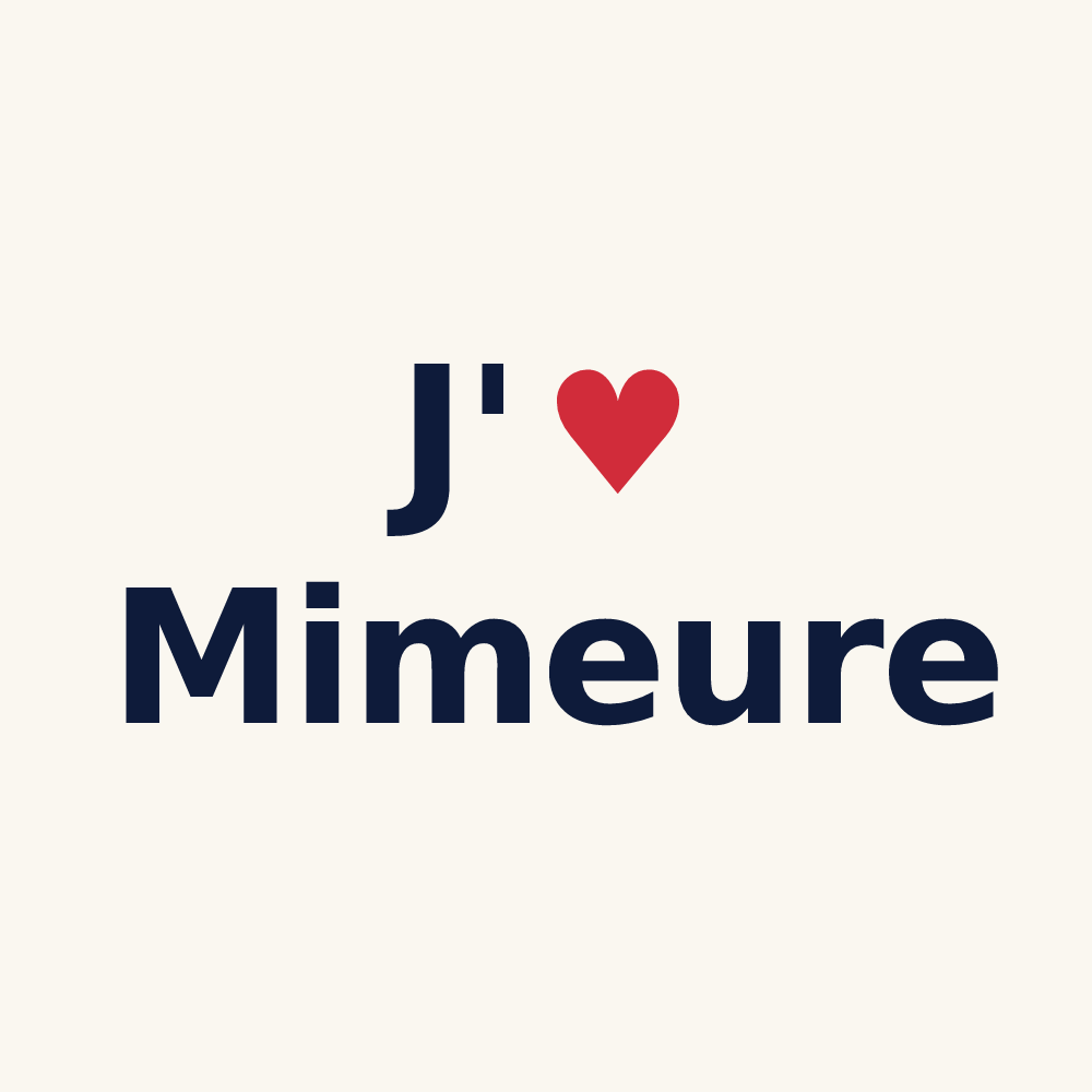 Tasse personnalisée Mimeure — design J'aime Mimeure