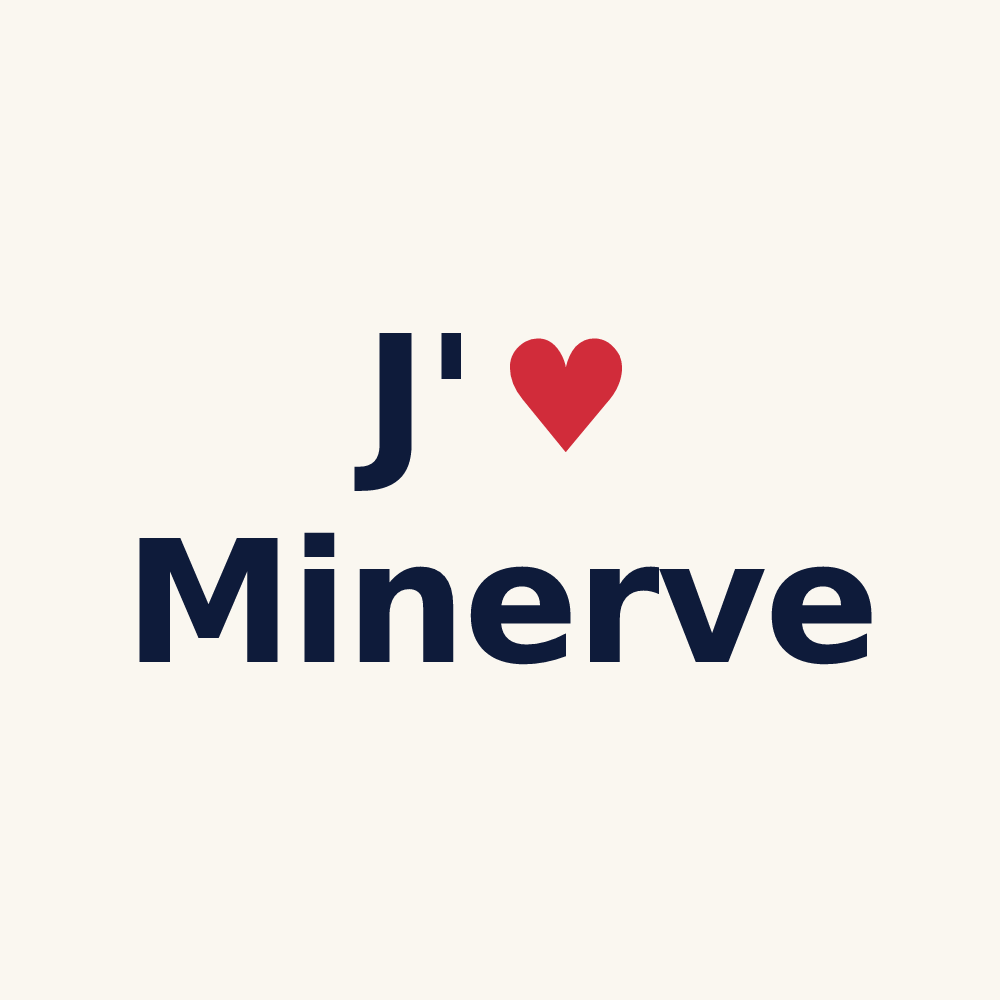 Tasse personnalisée Minerve — design J'aime Minerve