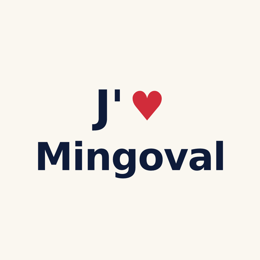 Tasse personnalisée Mingoval — design J'aime Mingoval