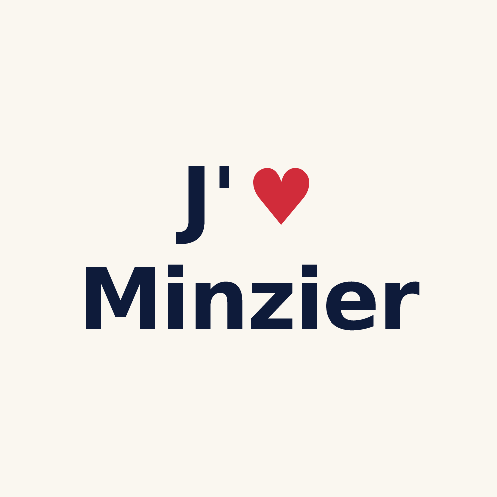 Tasse personnalisée Minzier — design J'aime Minzier
