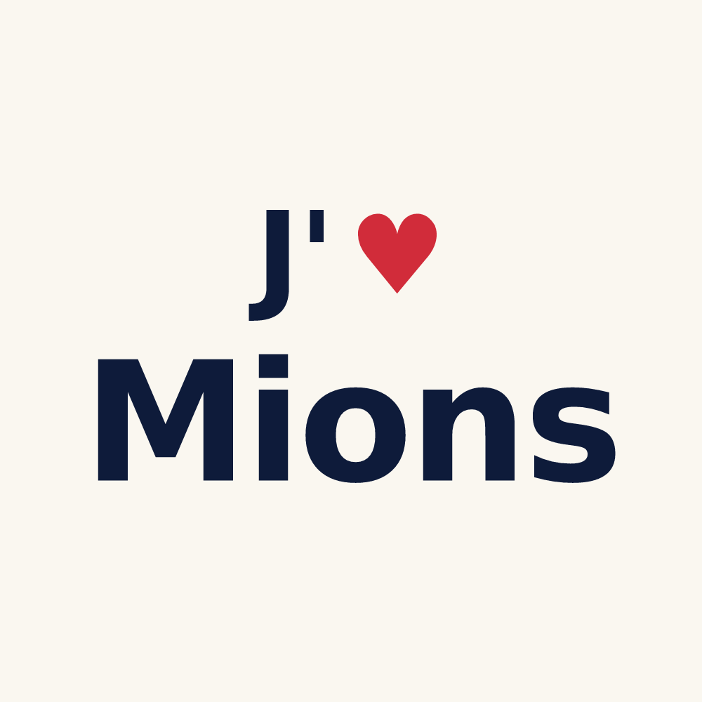 Tasse personnalisée Mions — design J'aime Mions