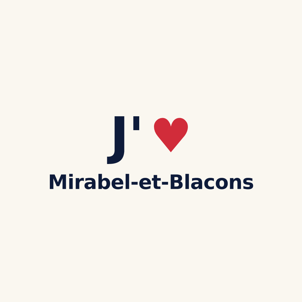 Tasse personnalisée Mirabel-et-Blacons — design J'aime Mirabel-et-Blacons