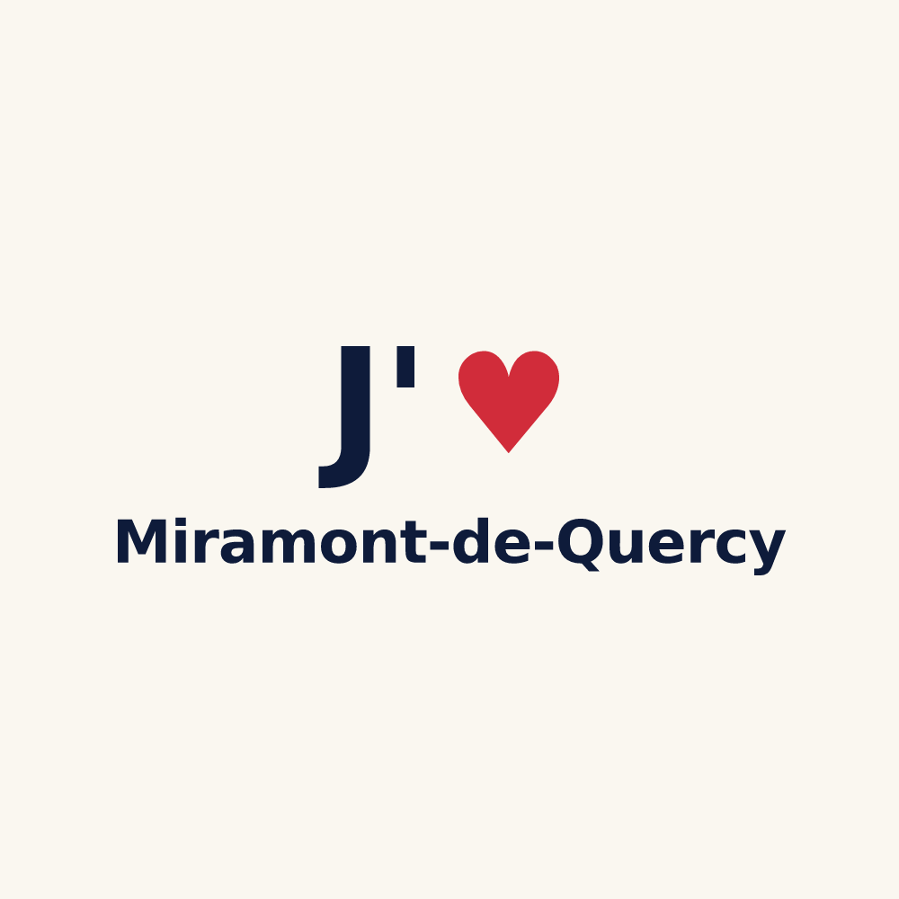 Tasse personnalisée Miramont-de-Quercy — design J'aime Miramont-de-Quercy
