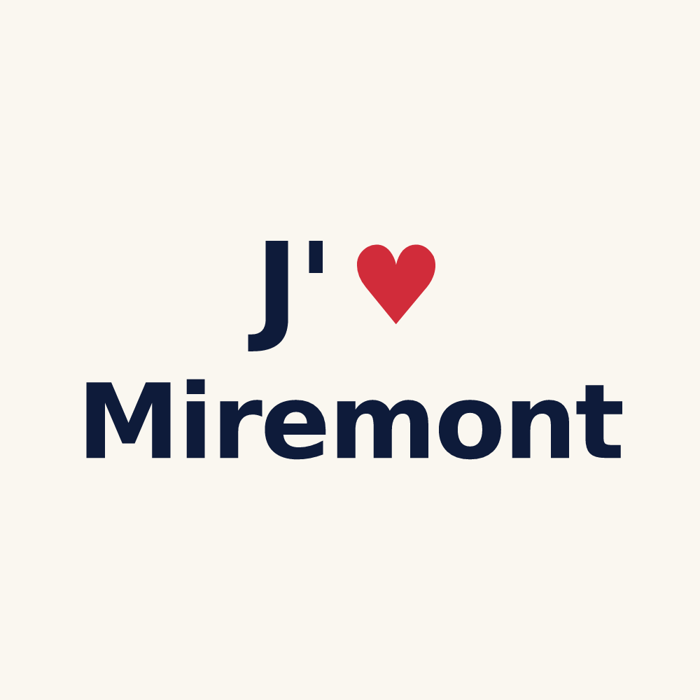 Tasse personnalisée Miremont — design J'aime Miremont