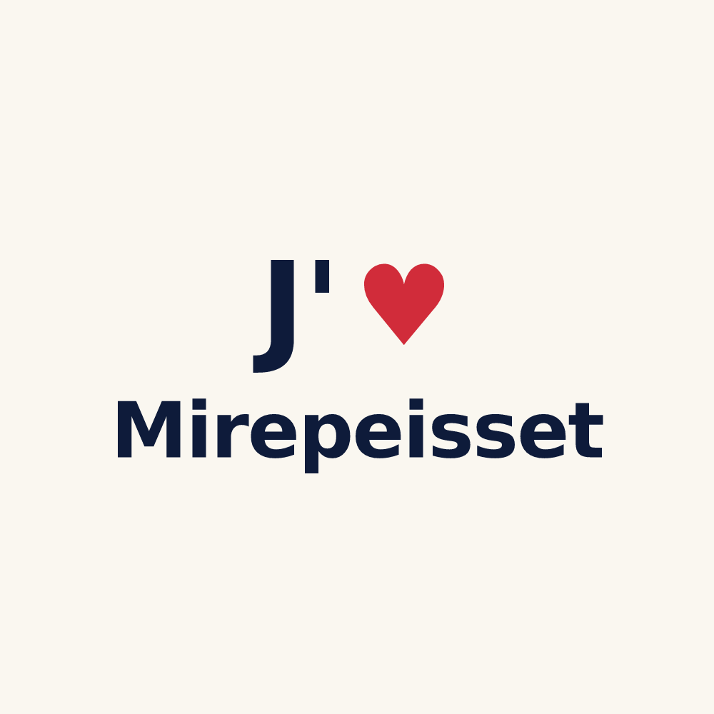 Tasse personnalisée Mirepeisset — design J'aime Mirepeisset