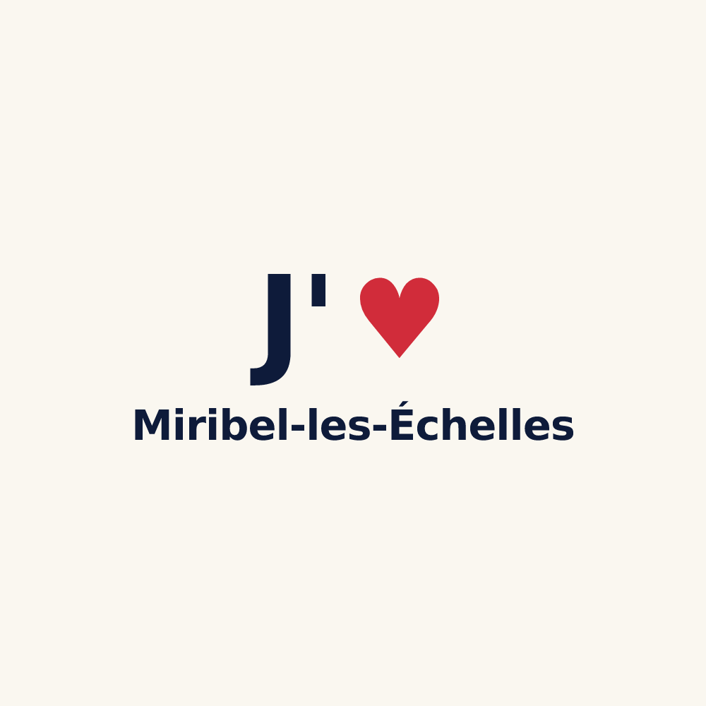 Tasse personnalisée Miribel-les-Échelles — design J'aime Miribel-les-Échelles