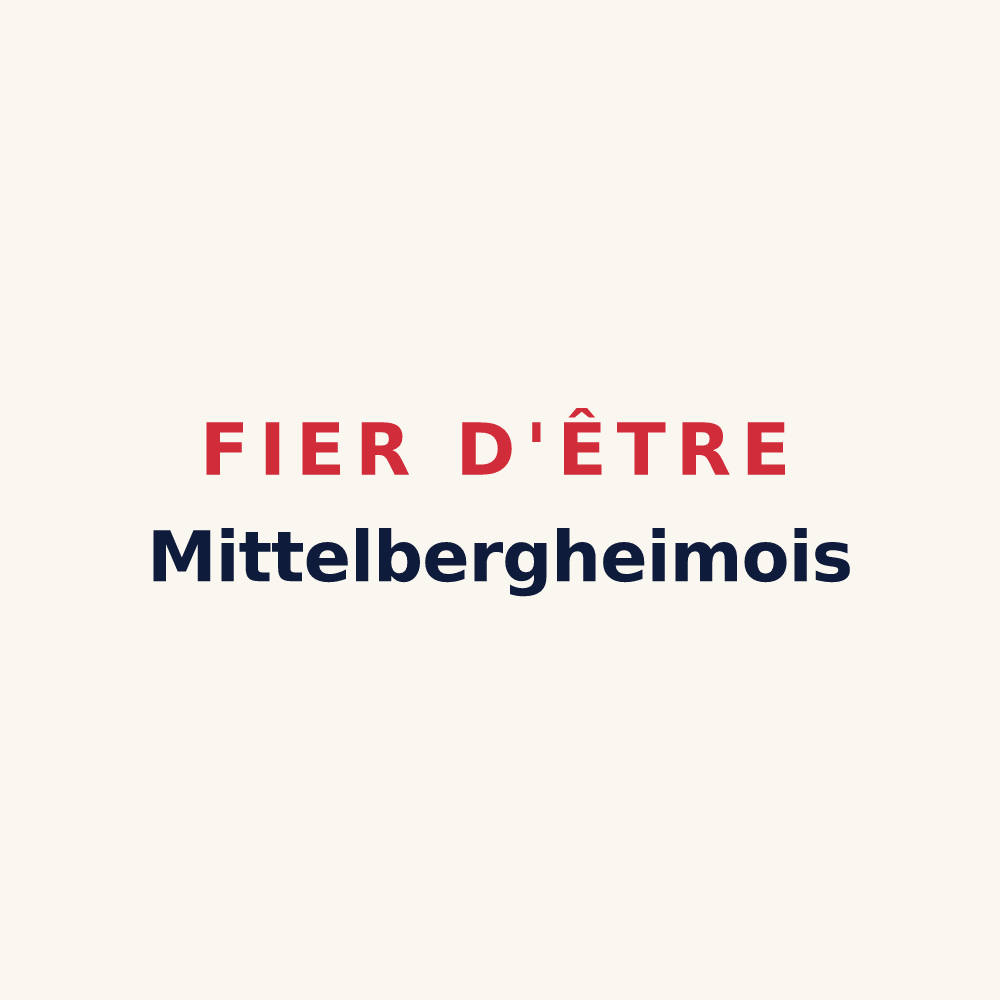 Tasse « Fier d'être Mittelbergheimois » — design pour Mittelbergheim