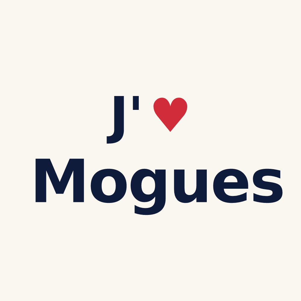 Tasse personnalisée Mogues — design J'aime Mogues