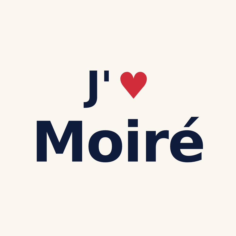 Tasse personnalisée Moiré — design J'aime Moiré