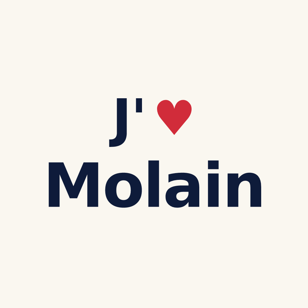 Tasse personnalisée Molain — design J'aime Molain