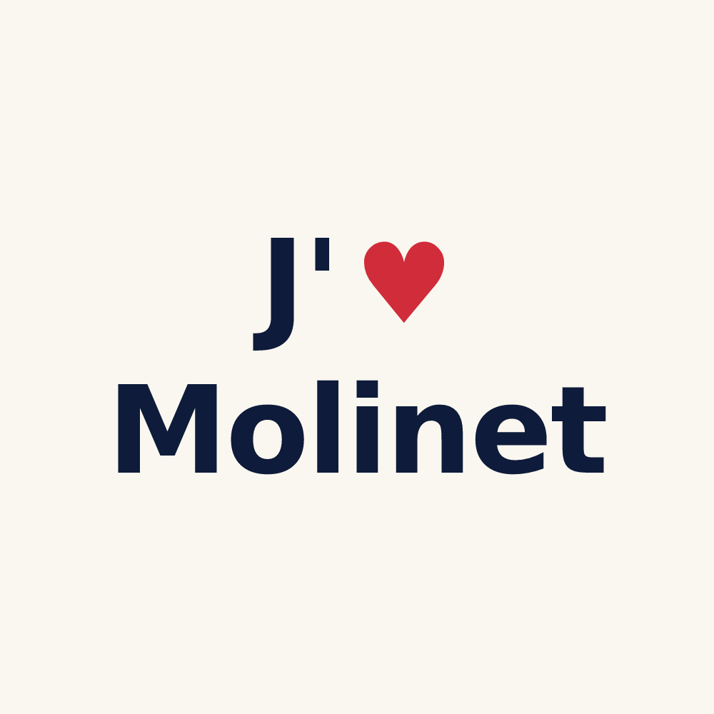 Tasse personnalisée Molinet — design J'aime Molinet