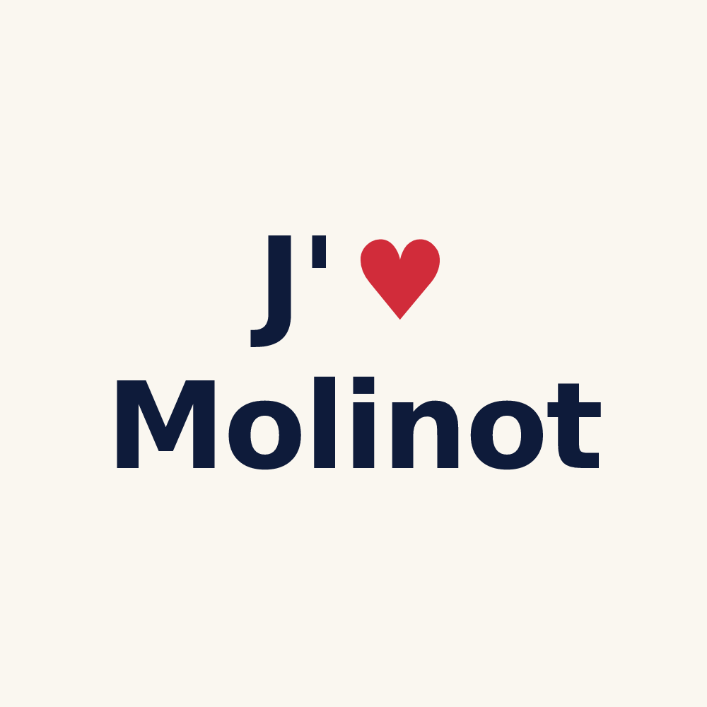 Tasse personnalisée Molinot — design J'aime Molinot