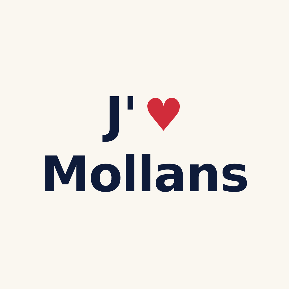 Tasse personnalisée Mollans — design J'aime Mollans