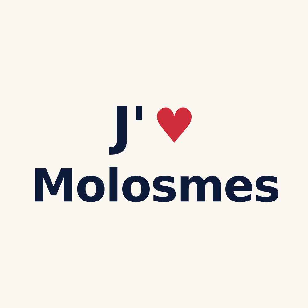 Tasse personnalisée Molosmes — design J'aime Molosmes