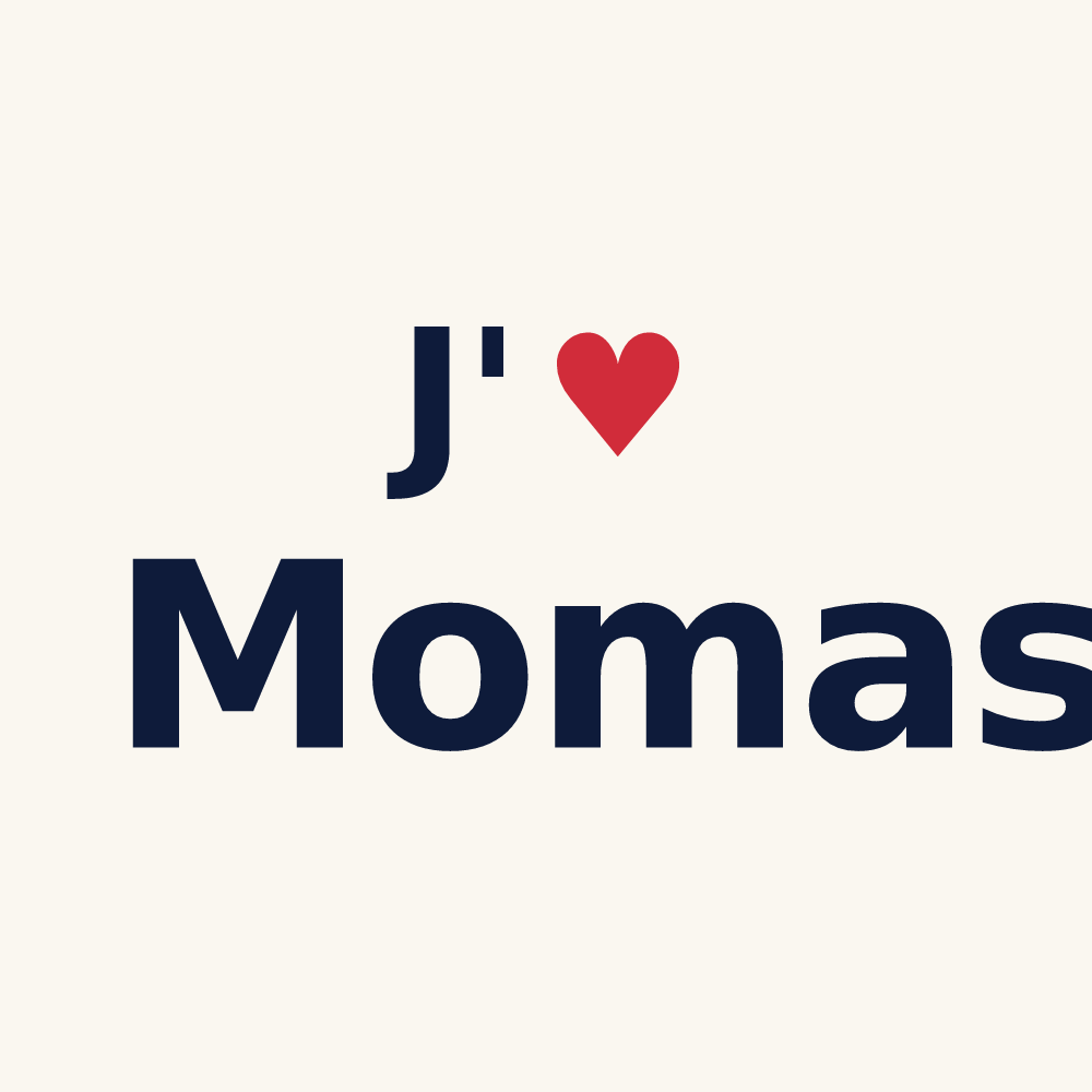 Tasse personnalisée Momas — design J'aime Momas