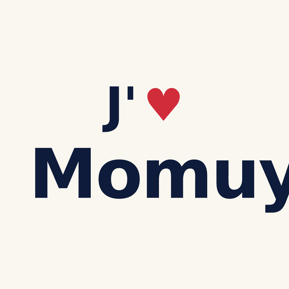 Tasse personnalisée Momuy — design J'aime Momuy