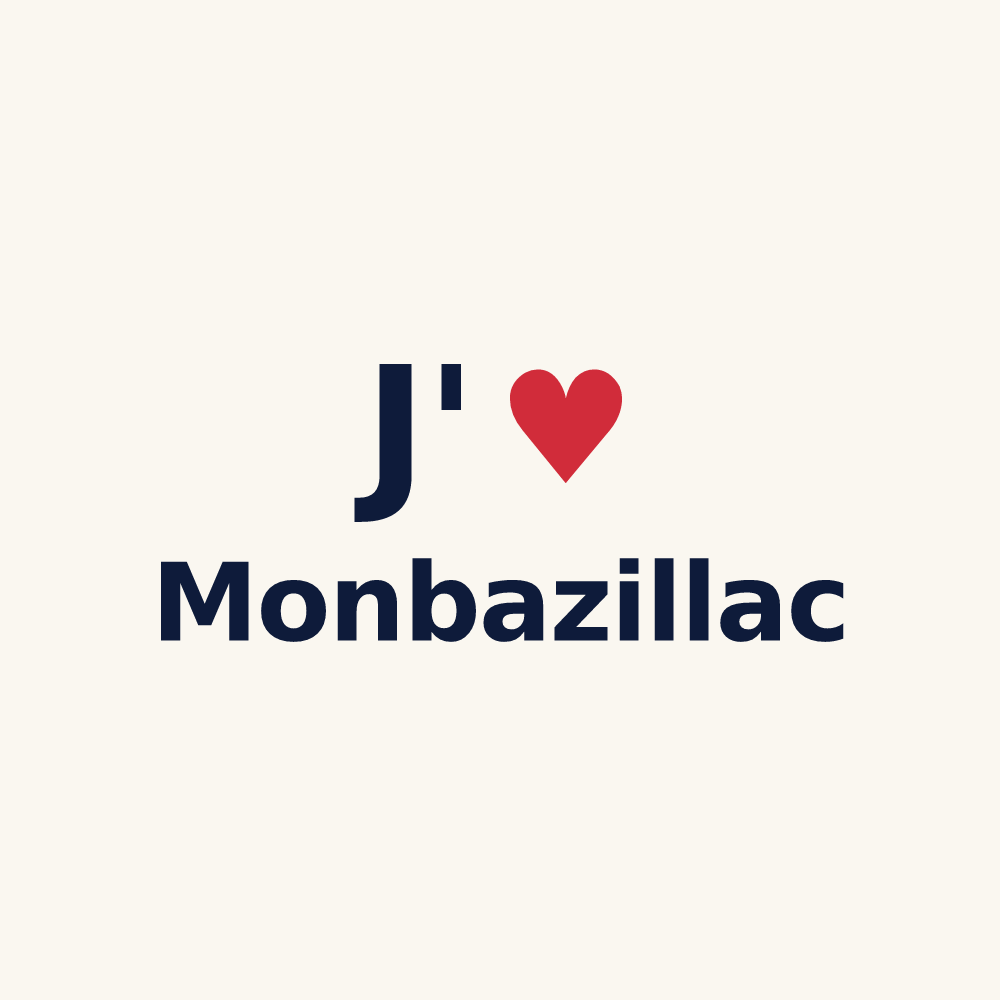 Tasse personnalisée Monbazillac — design « J'aime Monbazillac » imprimé sur la tasse