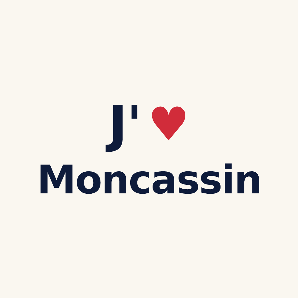 Tasse personnalisée Moncassin — design J'aime Moncassin
