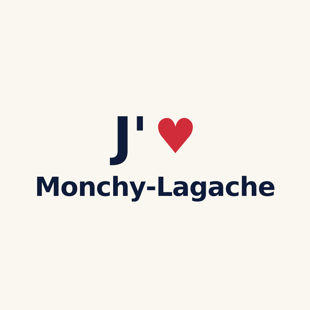 Tasse personnalisée Monchy-Lagache — design « J'aime Monchy-Lagache » imprimé sur la tasse