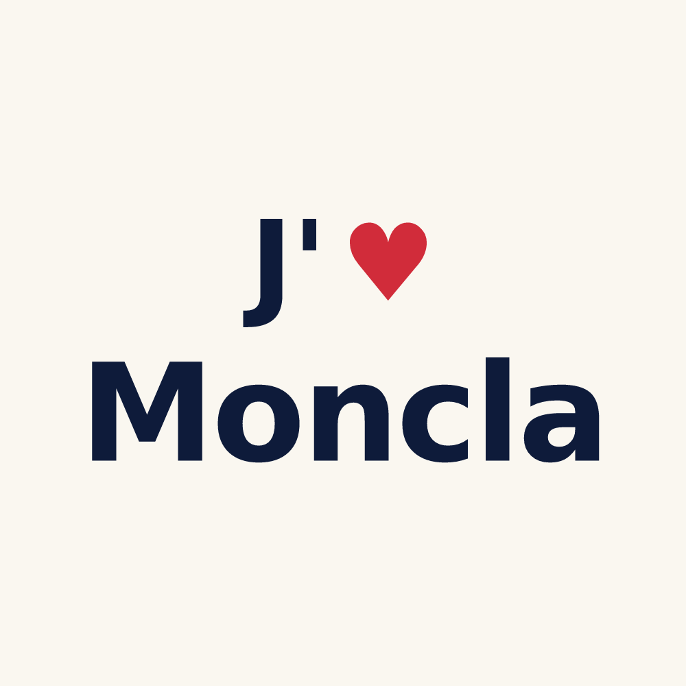 Tasse personnalisée Moncla — design J'aime Moncla