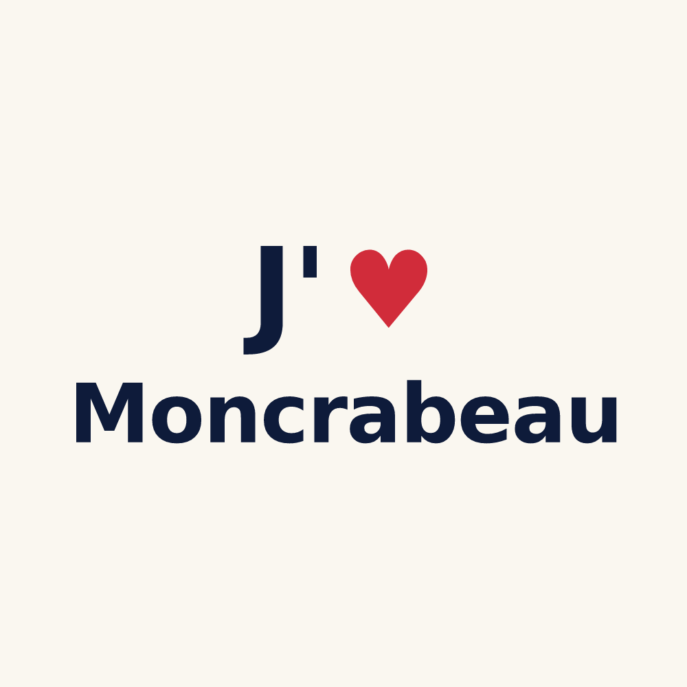 Tasse personnalisée Moncrabeau — design J'aime Moncrabeau