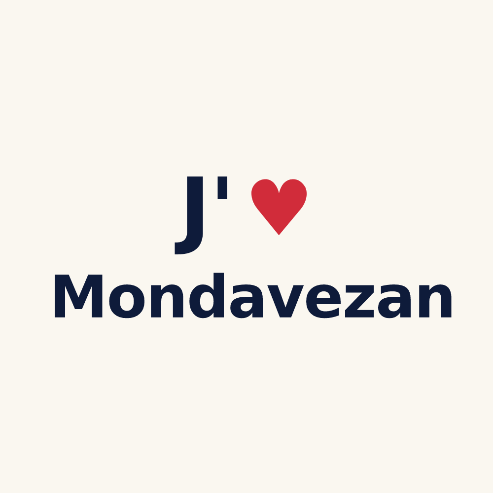 Tasse personnalisée Mondavezan — design J'aime Mondavezan