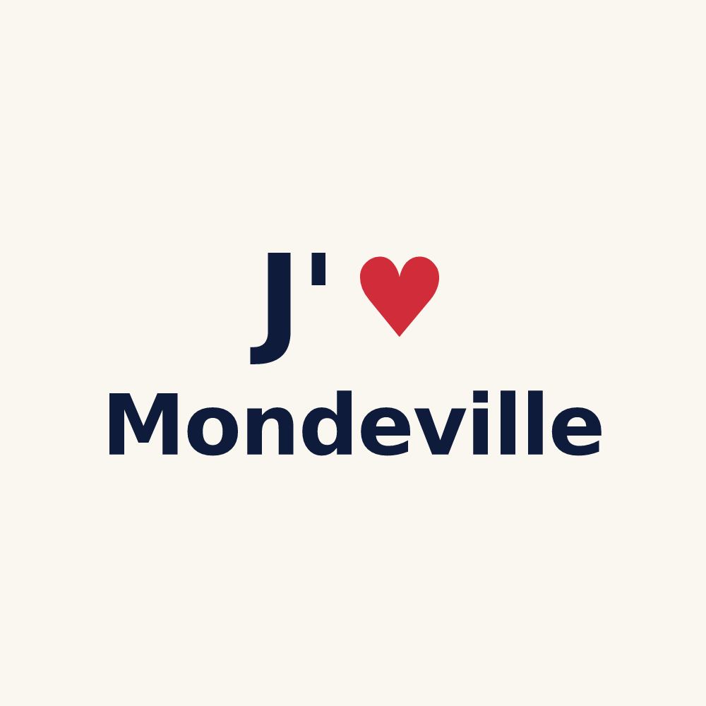 Tasse personnalisée Mondeville — design J'aime Mondeville