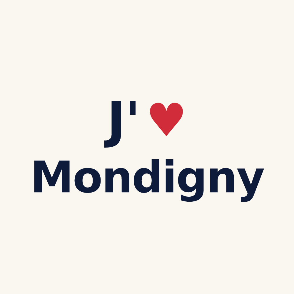 Tasse personnalisée Mondigny — design J'aime Mondigny