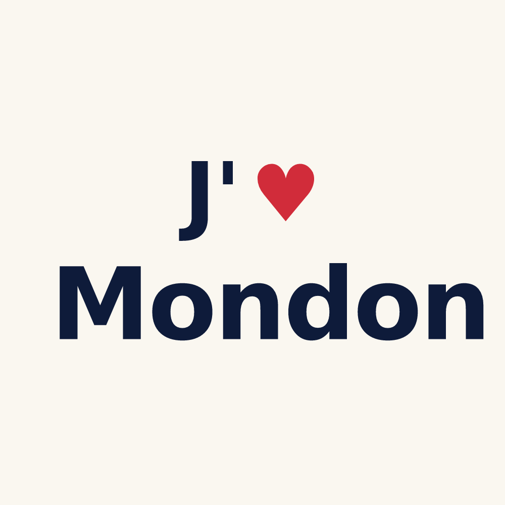Tasse personnalisée Mondon — design J'aime Mondon