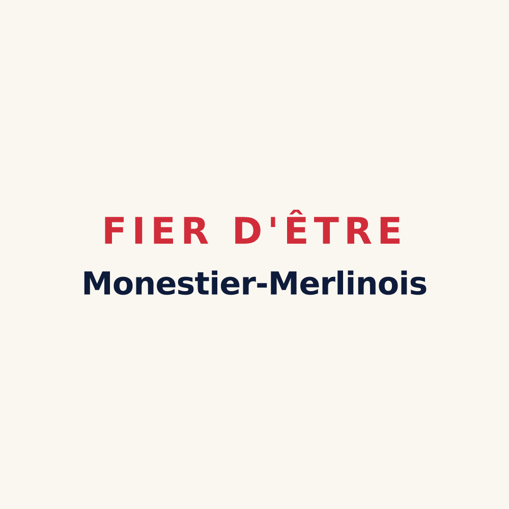 Tasse « Fier d'être Monestier-Merlinois » — design pour Monestier-Merlines