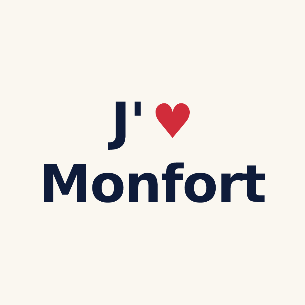 Tasse personnalisée Monfort — design J'aime Monfort