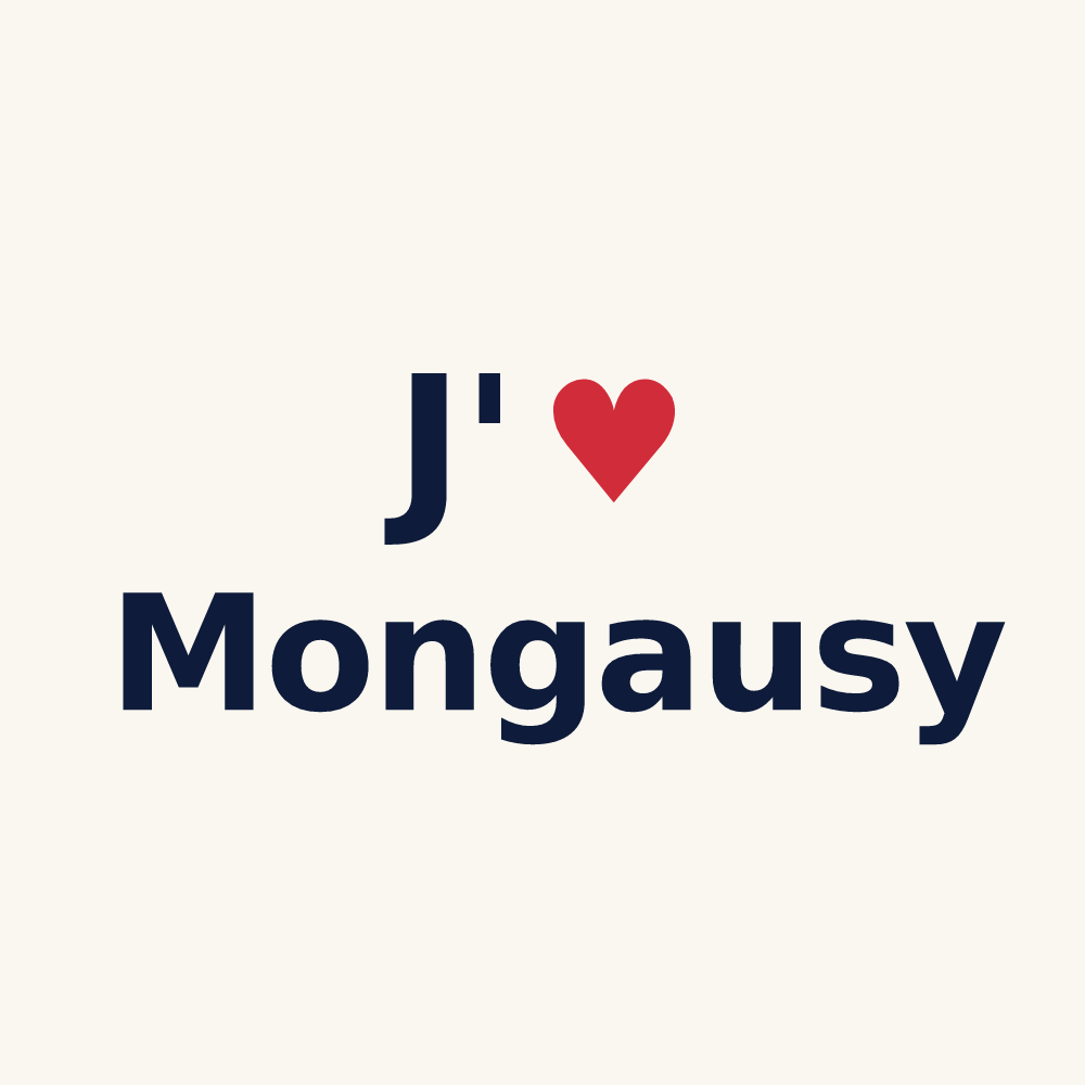 Tasse personnalisée Mongausy — design J'aime Mongausy