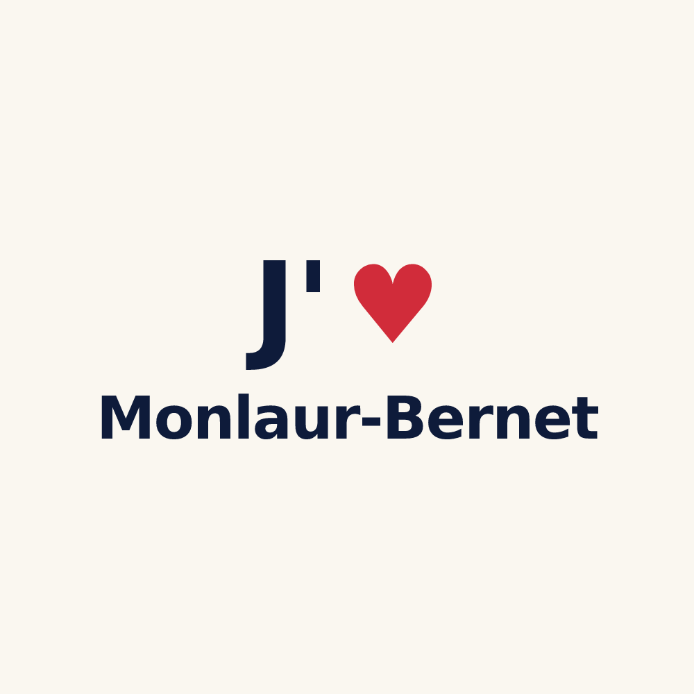 Tasse personnalisée Monlaur-Bernet — design J'aime Monlaur-Bernet
