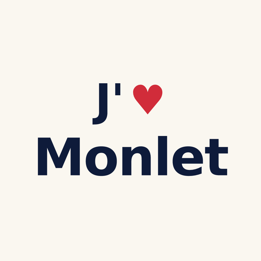 Tasse personnalisée Monlet — design J'aime Monlet