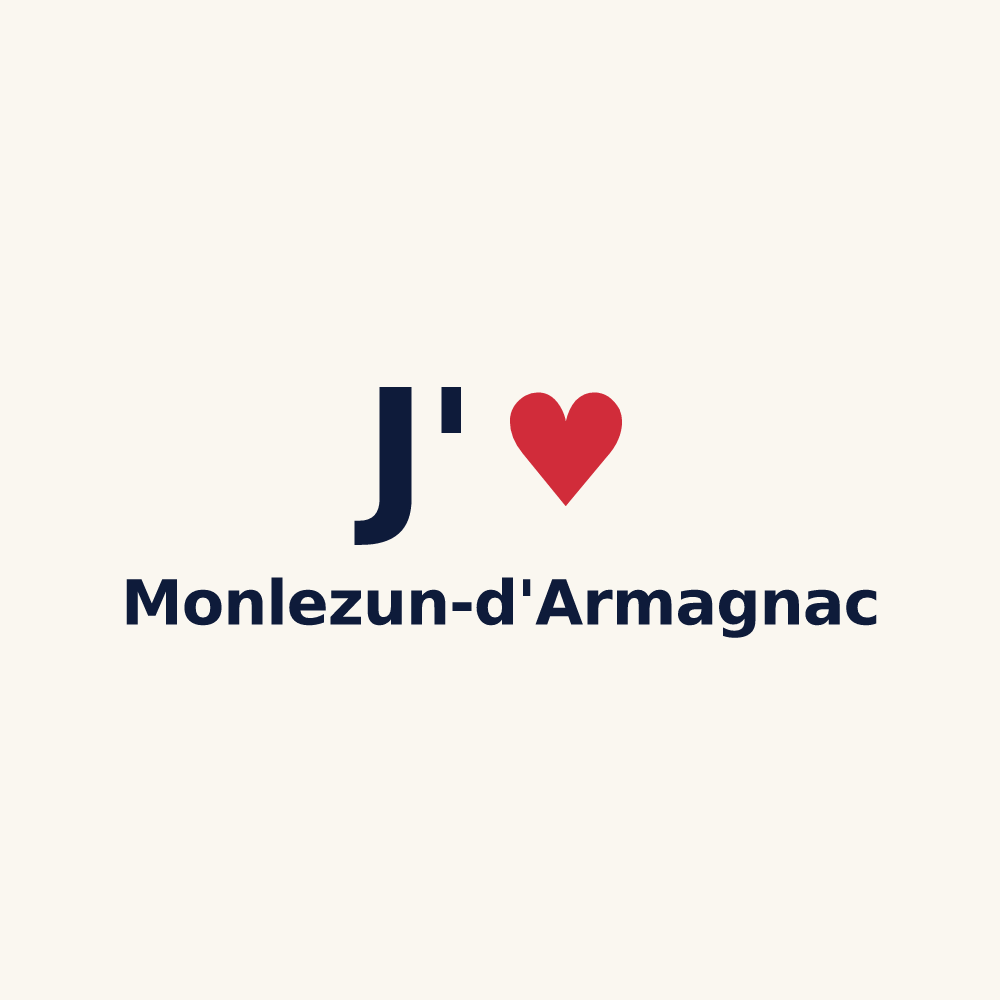 Tasse personnalisée Monlezun-d'Armagnac — design J'aime Monlezun-d'Armagnac