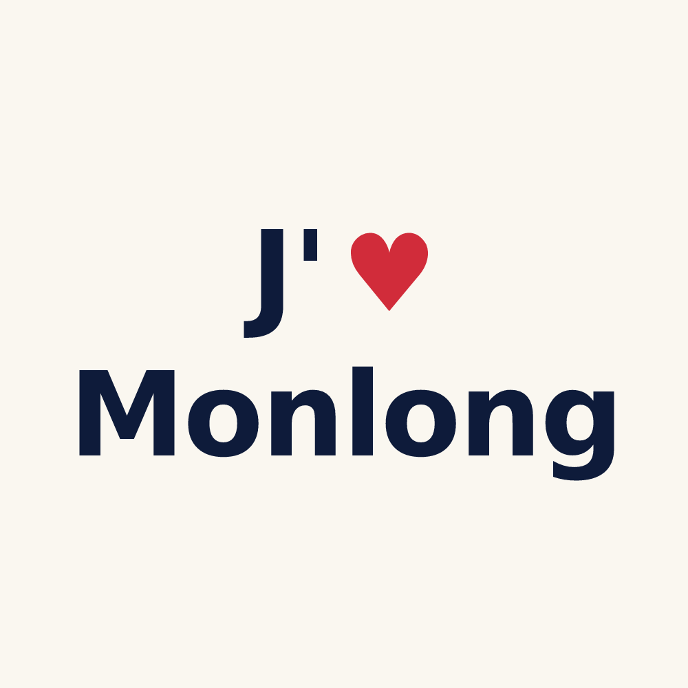 Tasse personnalisée Monlong — design « J'aime Monlong » imprimé sur la tasse