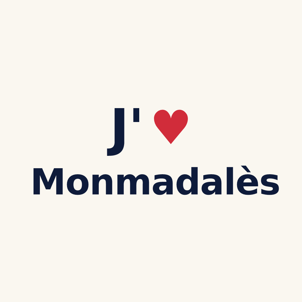 Tasse personnalisée Monmadalès — design J'aime Monmadalès