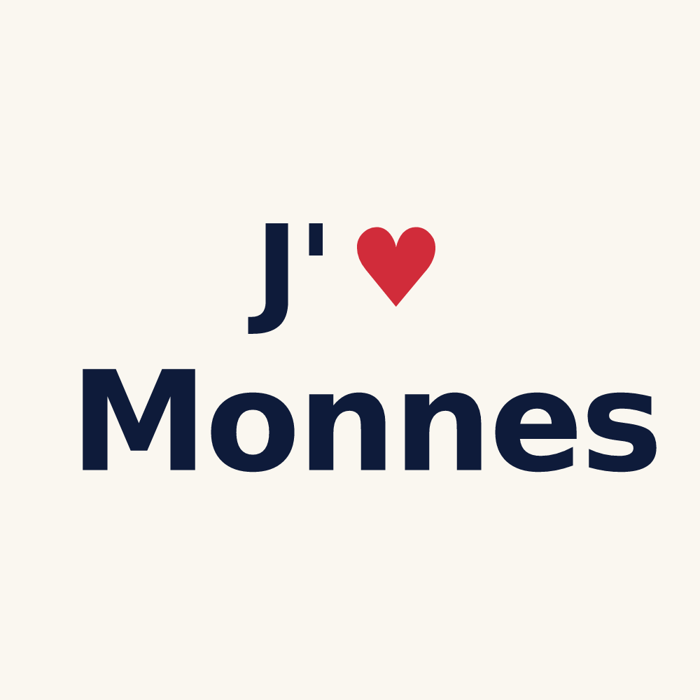 Tasse personnalisée Monnes — design J'aime Monnes