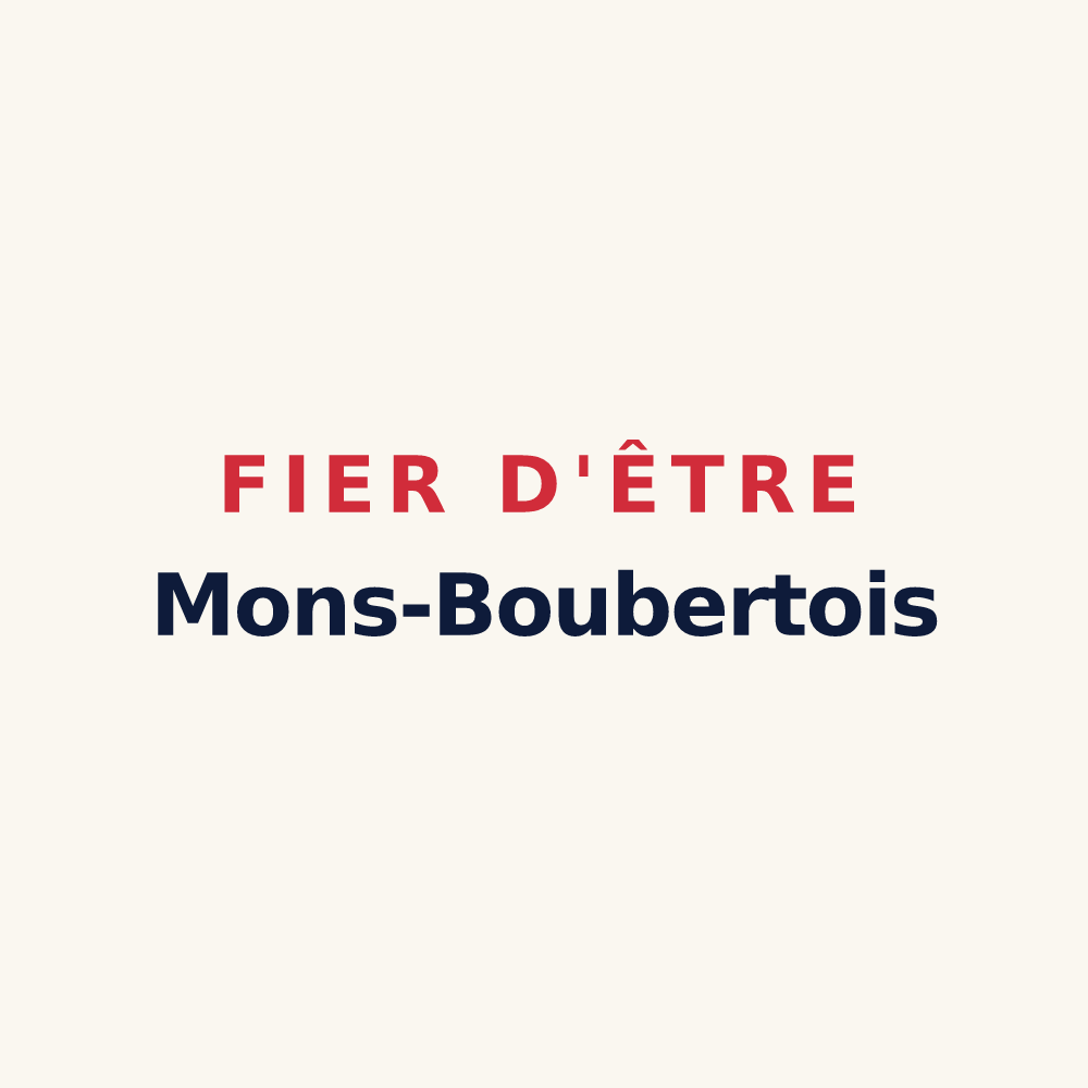 Tasse « Fier d'être Mons-Boubertois » — design pour Mons-Boubert
