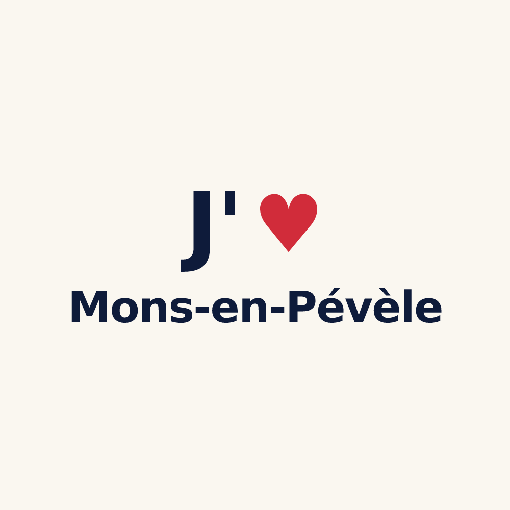 Tasse personnalisée Mons-en-Pévèle — design J'aime Mons-en-Pévèle