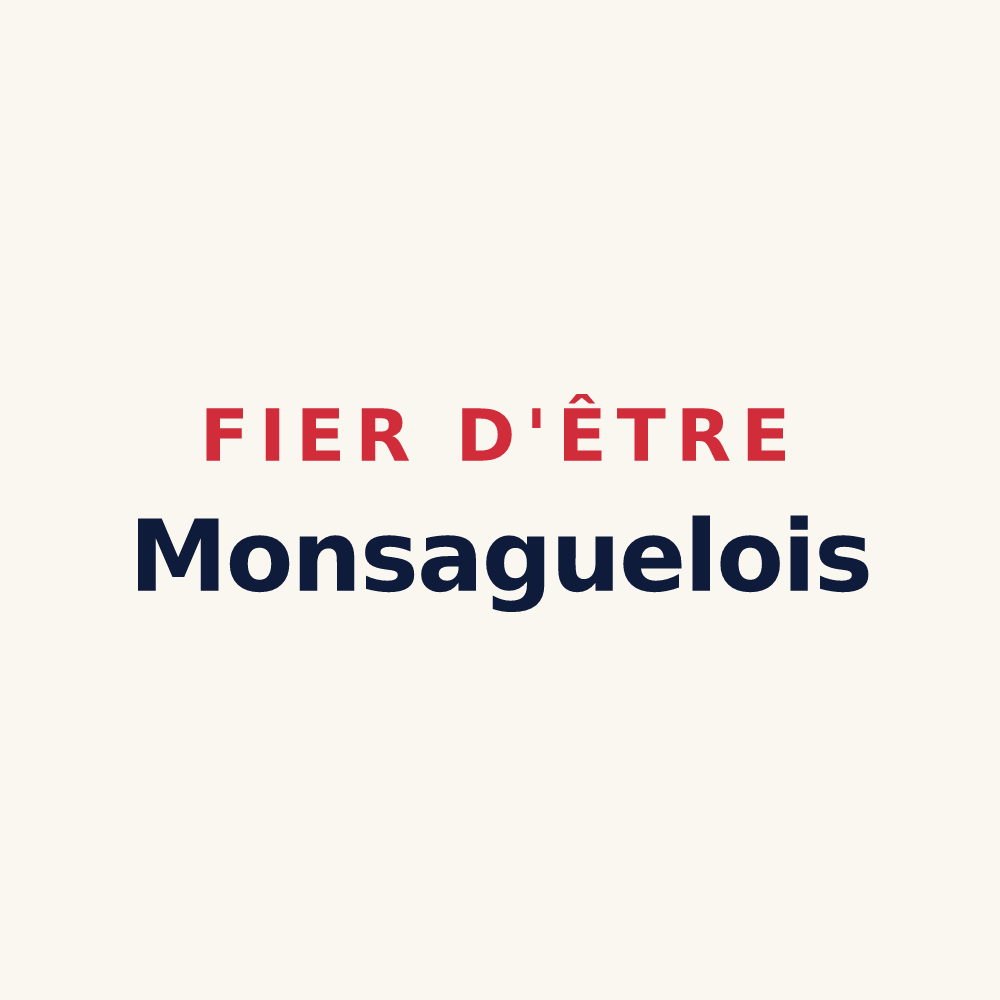 Tasse « Fier d'être Monsaguelois » — design pour Monsaguel