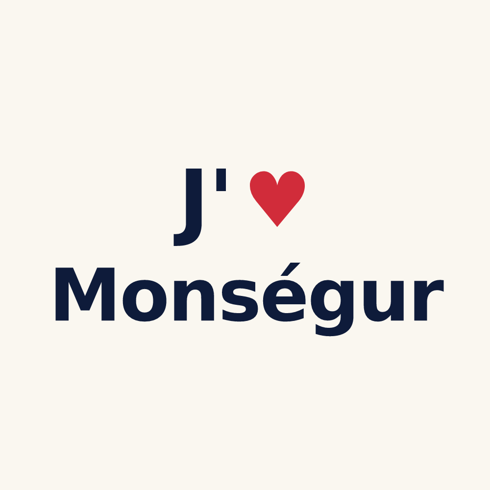 Tasse personnalisée Monségur — design J'aime Monségur