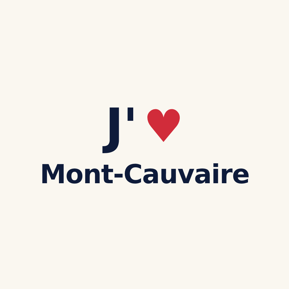 Tasse personnalisée Mont-Cauvaire — design J'aime Mont-Cauvaire