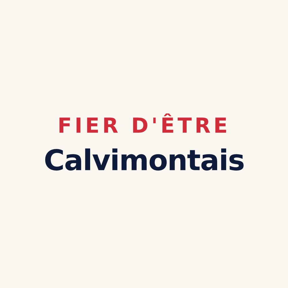 Tasse « Fier d'être Calvimontais » — design pour Mont-Cauvaire