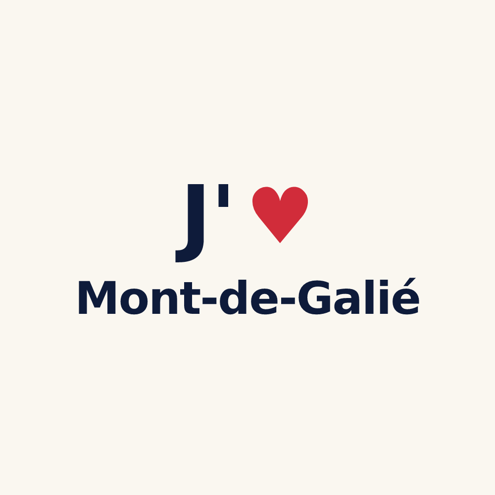 Tasse personnalisée Mont-de-Galié — design J'aime Mont-de-Galié