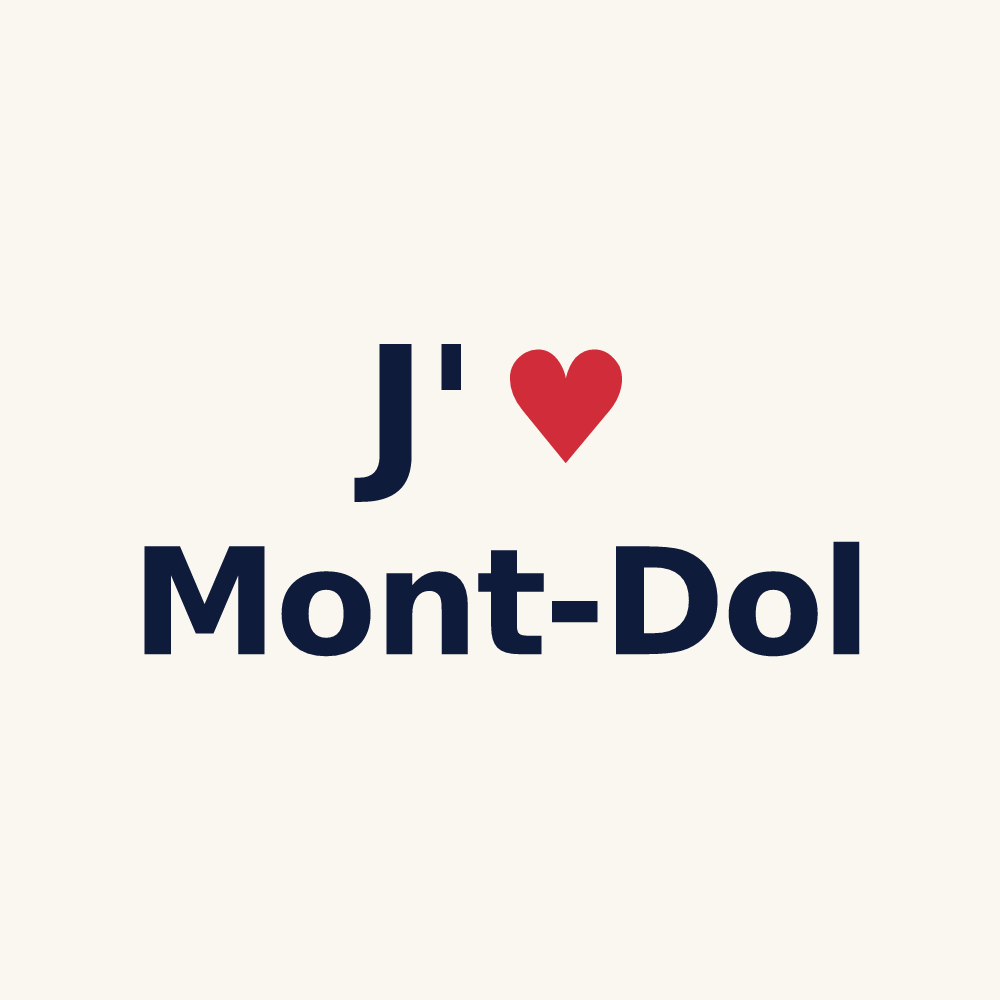 Tasse personnalisée Mont-Dol — design J'aime Mont-Dol
