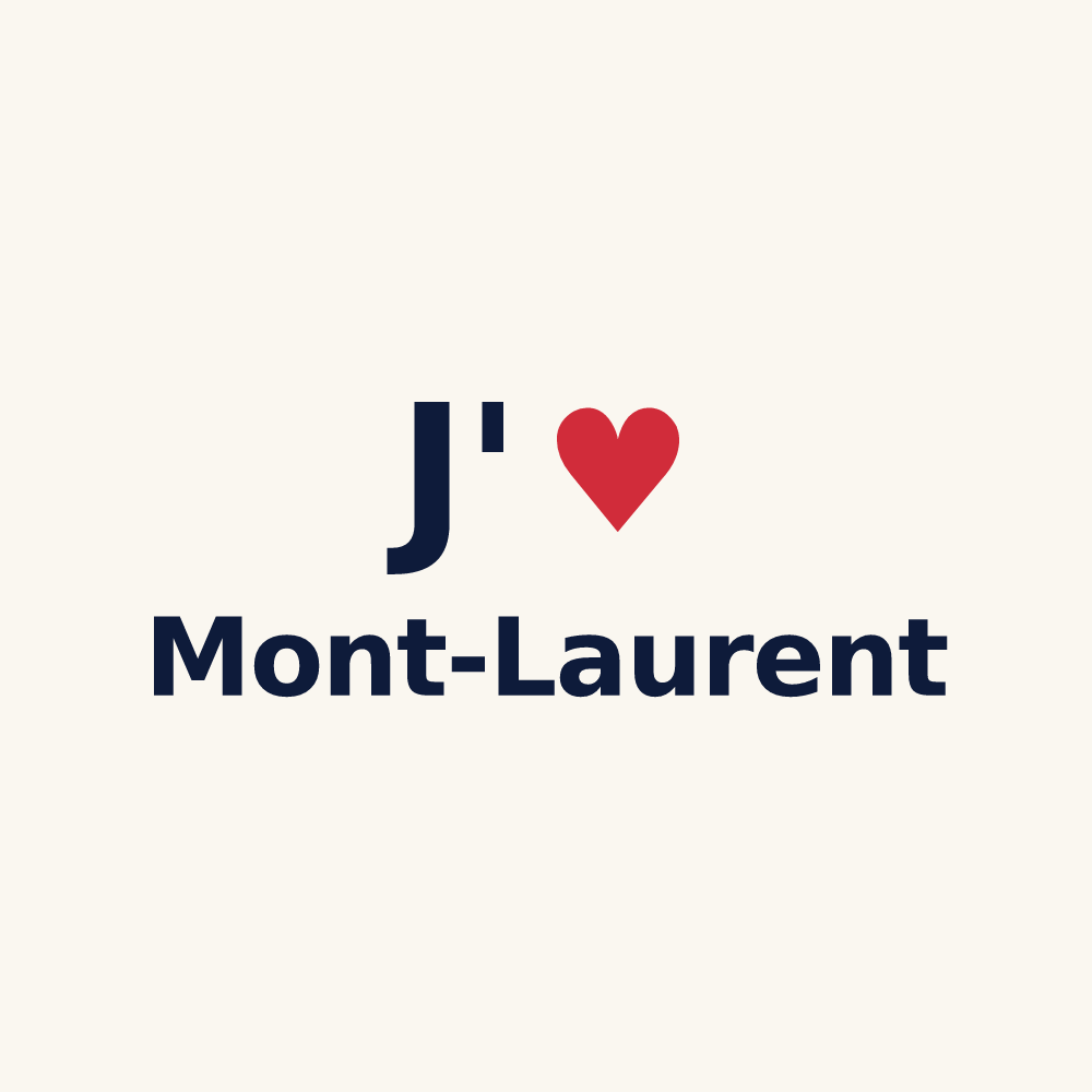 Tasse personnalisée Mont-Laurent — design J'aime Mont-Laurent