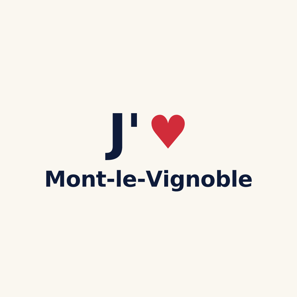 Tasse personnalisée Mont-le-Vignoble — design J'aime Mont-le-Vignoble