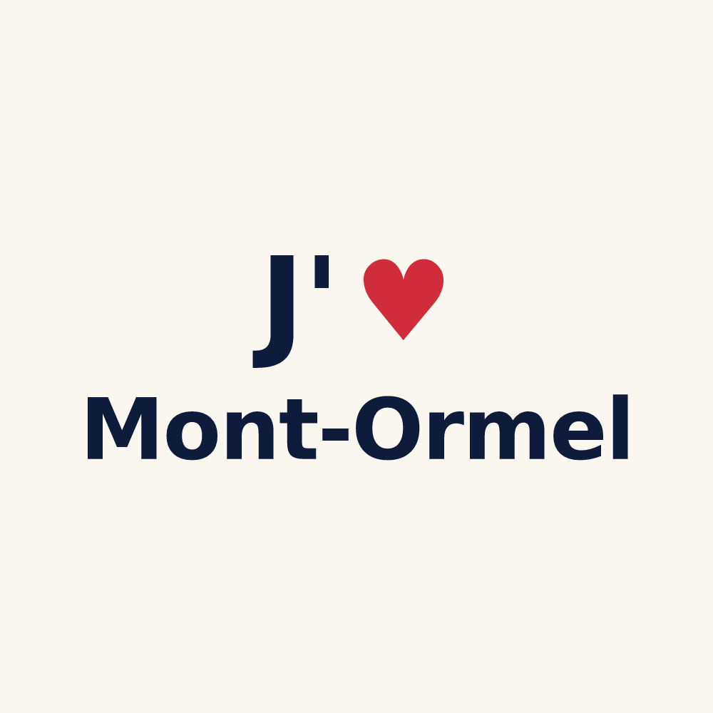 Tasse personnalisée Mont-Ormel — design « J'aime Mont-Ormel » imprimé sur la tasse