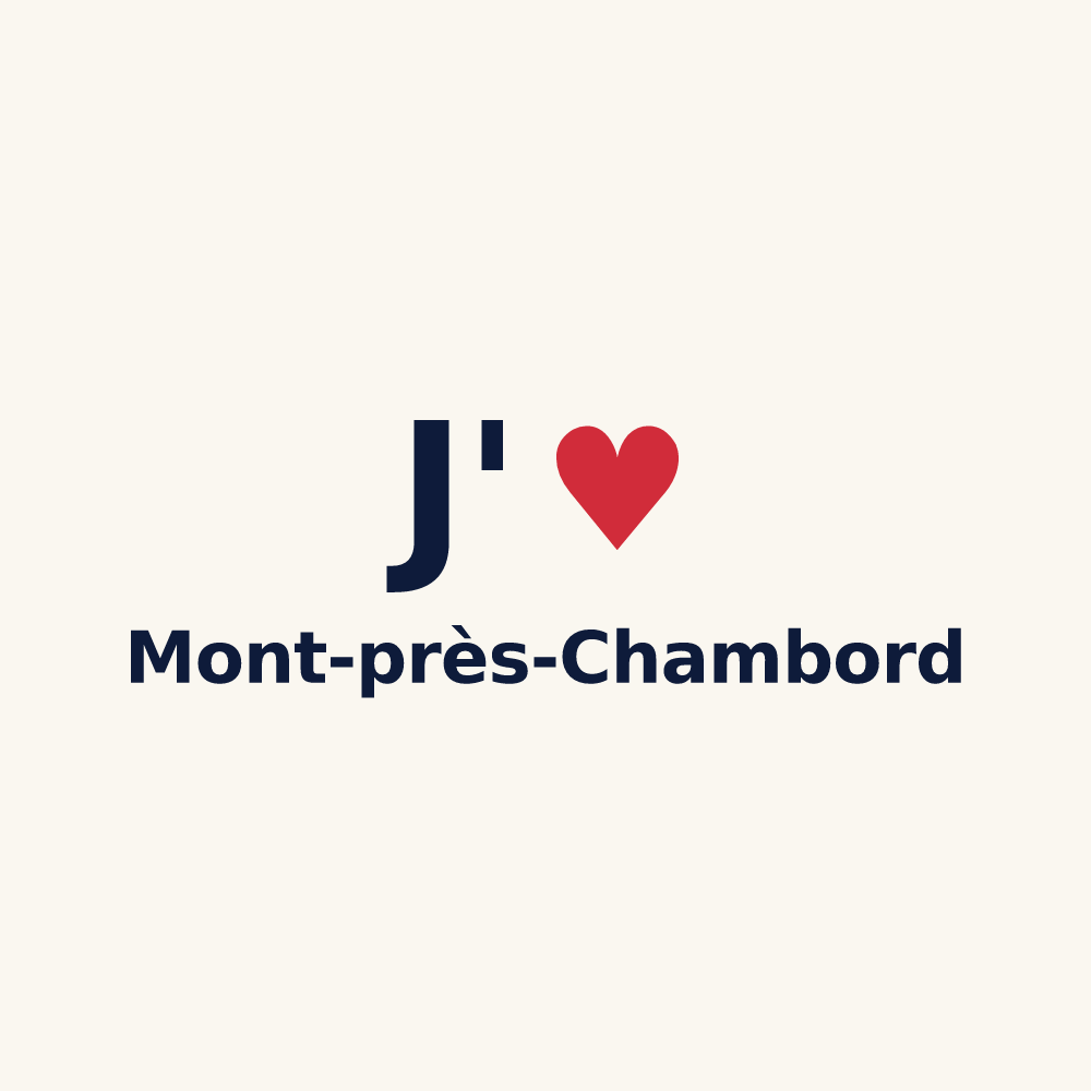 Tasse personnalisée Mont-près-Chambord — design J'aime Mont-près-Chambord